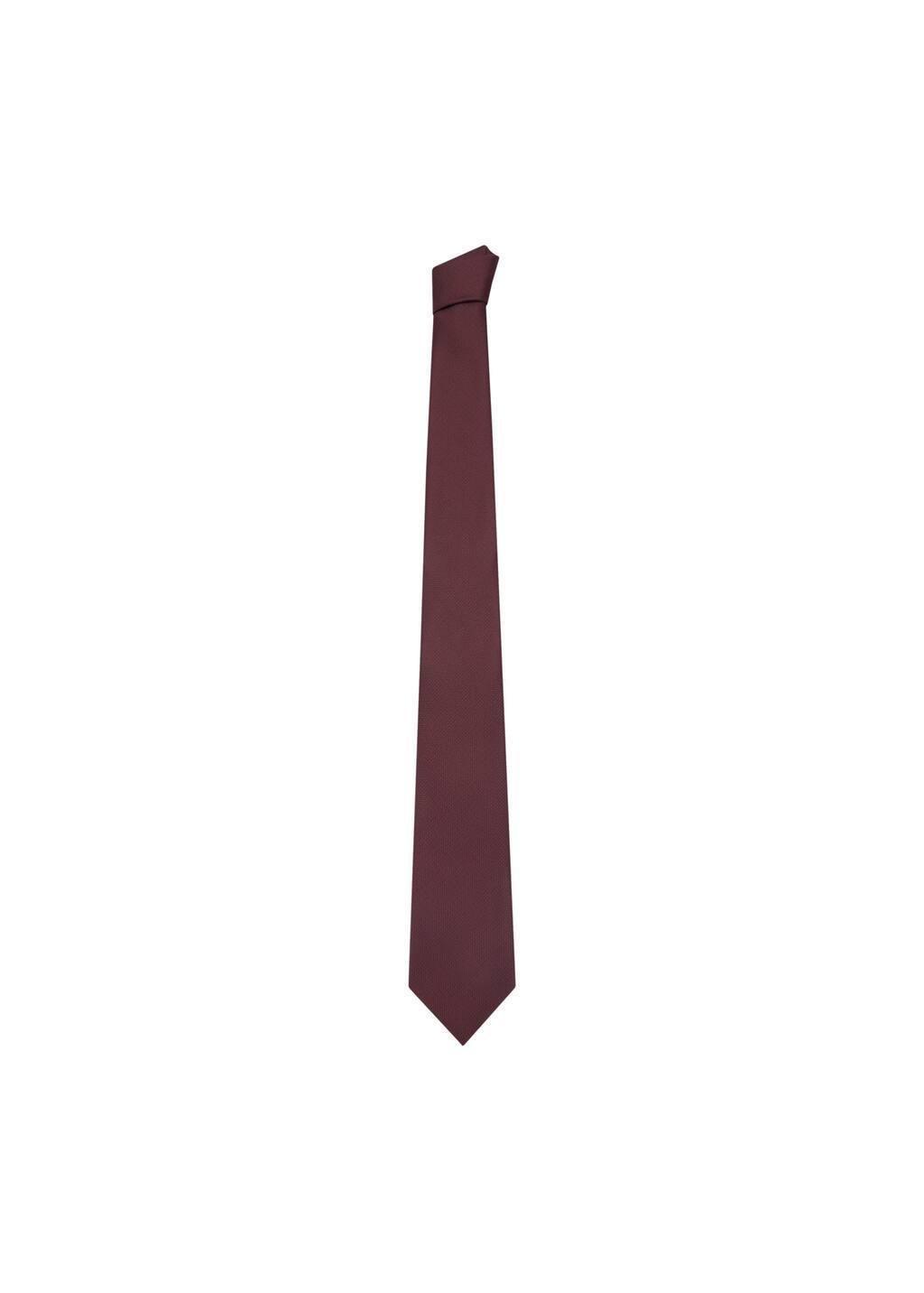 Red Smooth Micro-Structured Tie, Dark Red, large image number 1