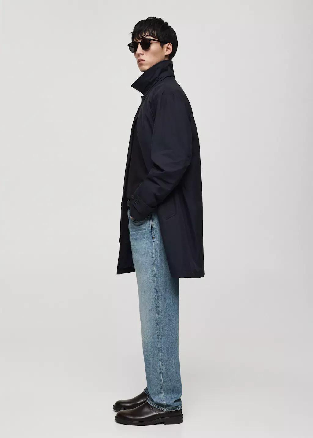 Blue Light Wash Straight Fit Jeans, , large image number 2
