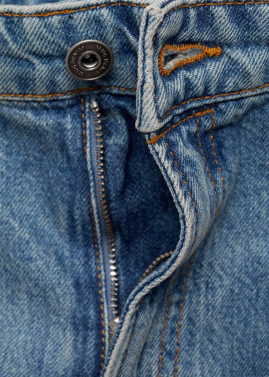 Blue Light Wash Straight Fit Jeans, , large image number 6