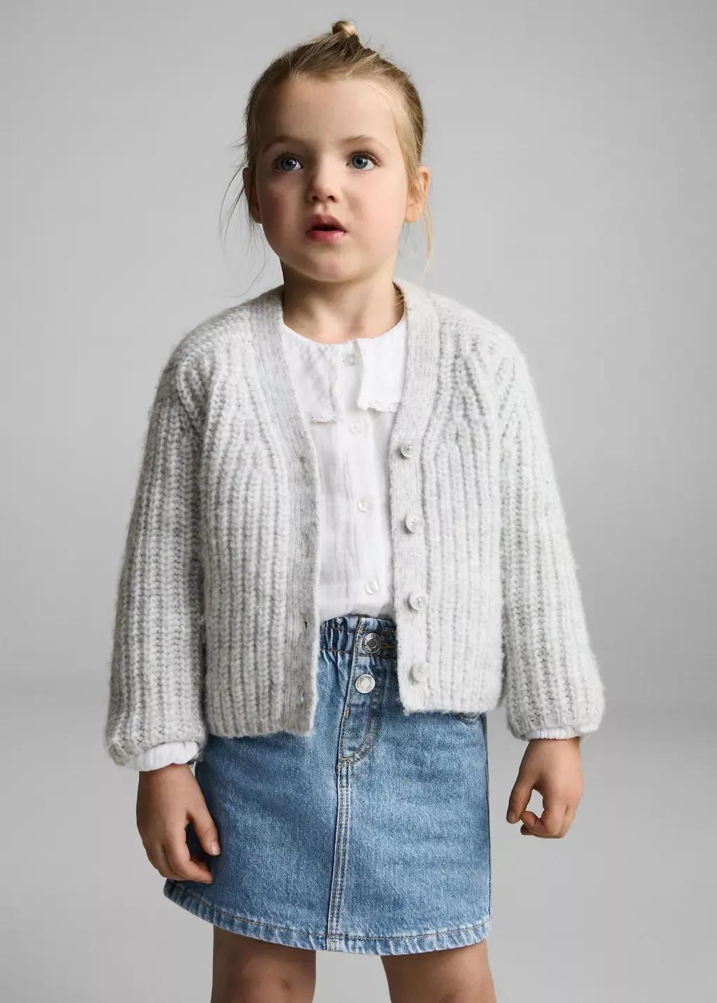 Blue Short Denim Skirt, Baby Girl, , medium