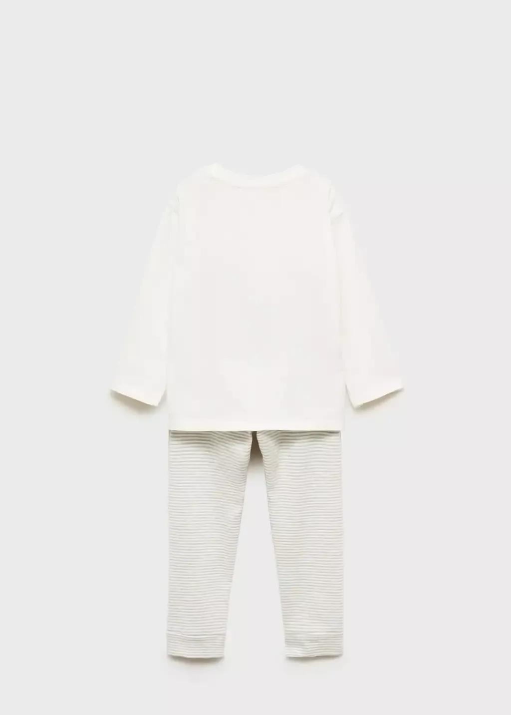 White Printed Pyjamas, Baby Boy, , large image number 1