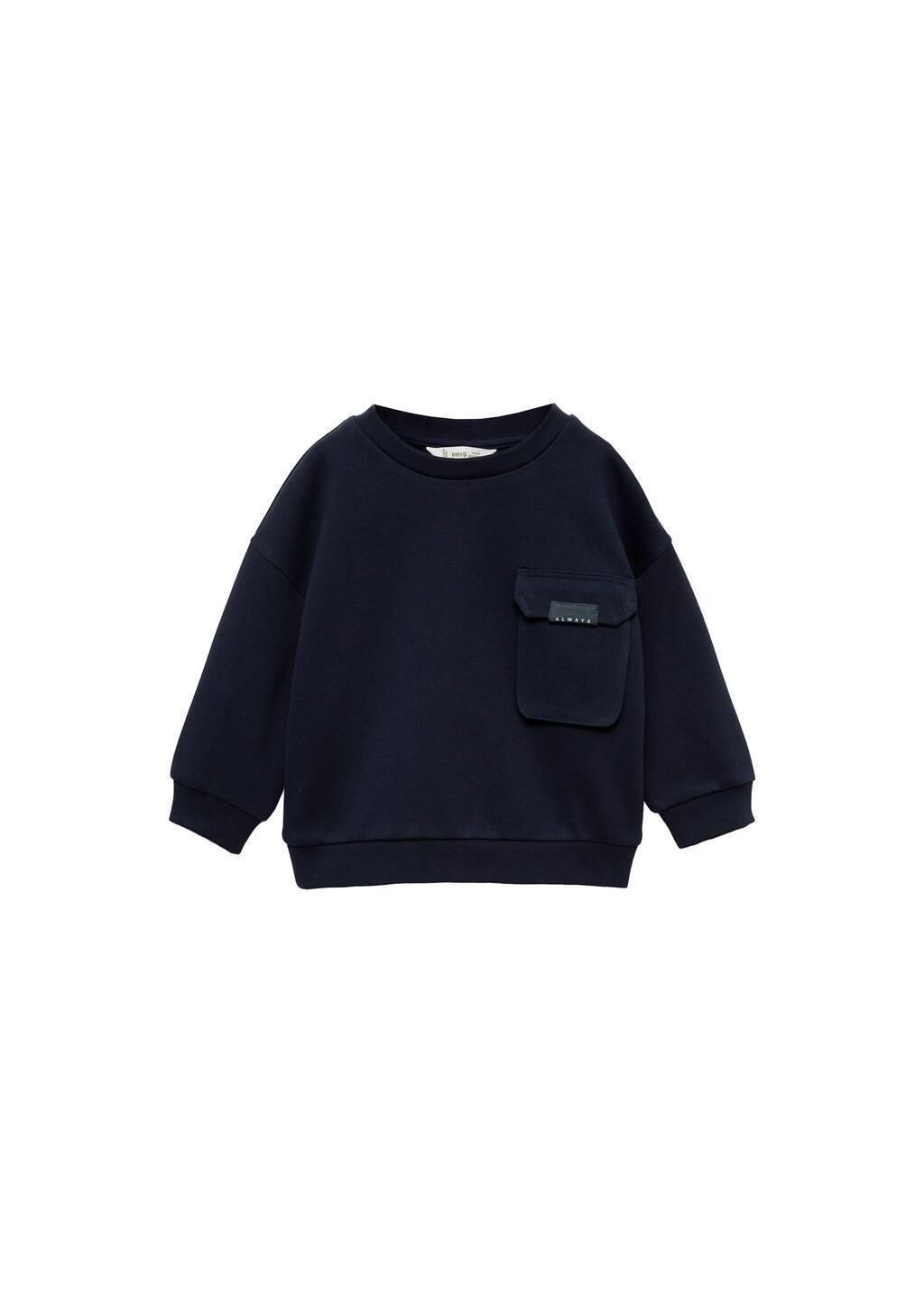 NAVY Pocket cotton sweatshirt, Baby Boy, , large image number 3