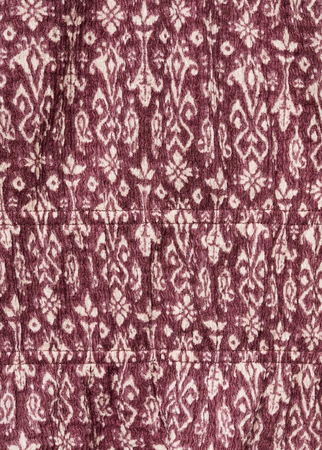 DARK RED Ruched printed blouse, Kids Girl, , large image number 1