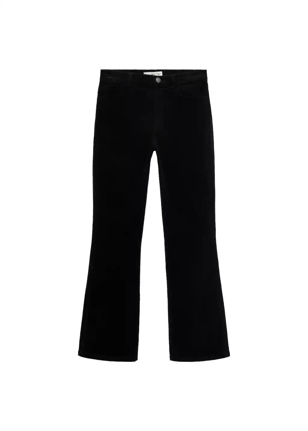 Grey Sienna Flared Cropped Corduroy Jeans, , large image number 3