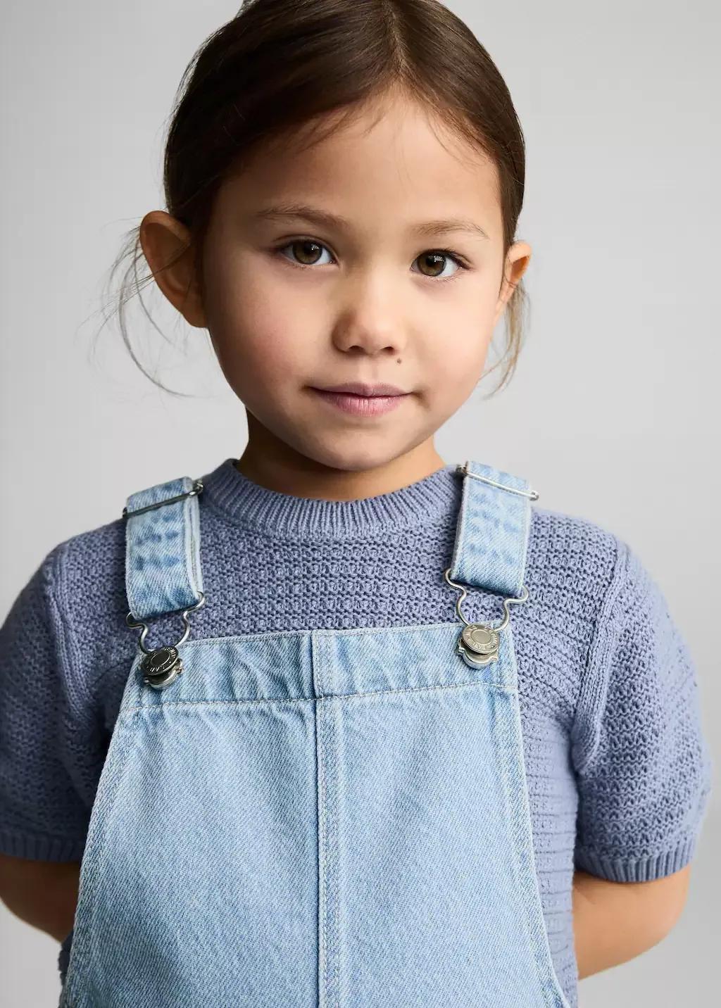 Blue Denim Plaid Mini, Kids Girls, , large image number 1