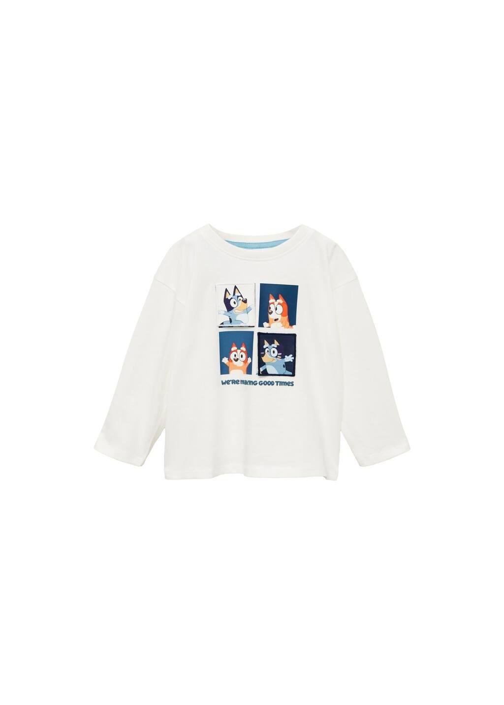 White Bluey Printed T-Shirt, Baby Boy, , medium