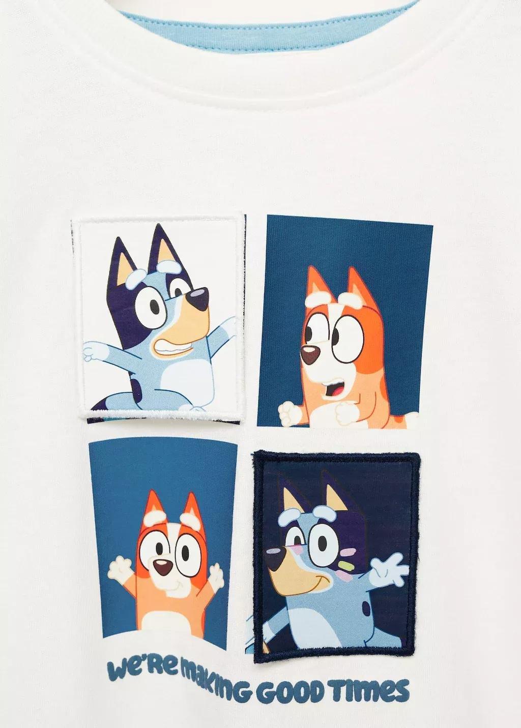 White Bluey Printed T-Shirt, Baby Boy, , large image number 3