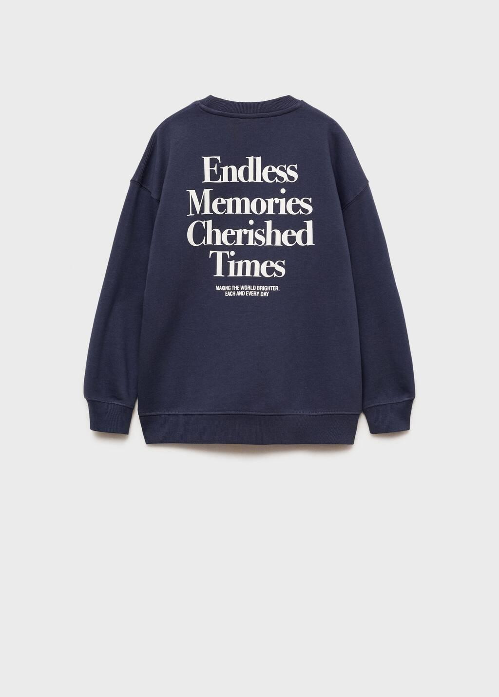 Navy Printed Cotton Sweatshirt, Kids Boy, , large image number 4