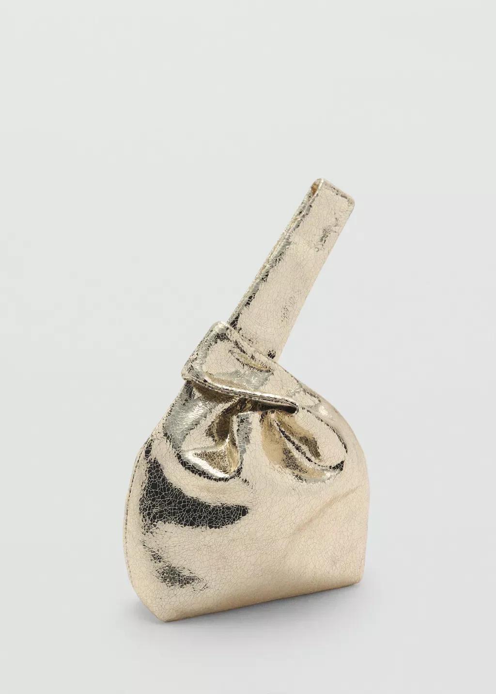 Gold Metallic Handbag, 0201_OR, large image number 0