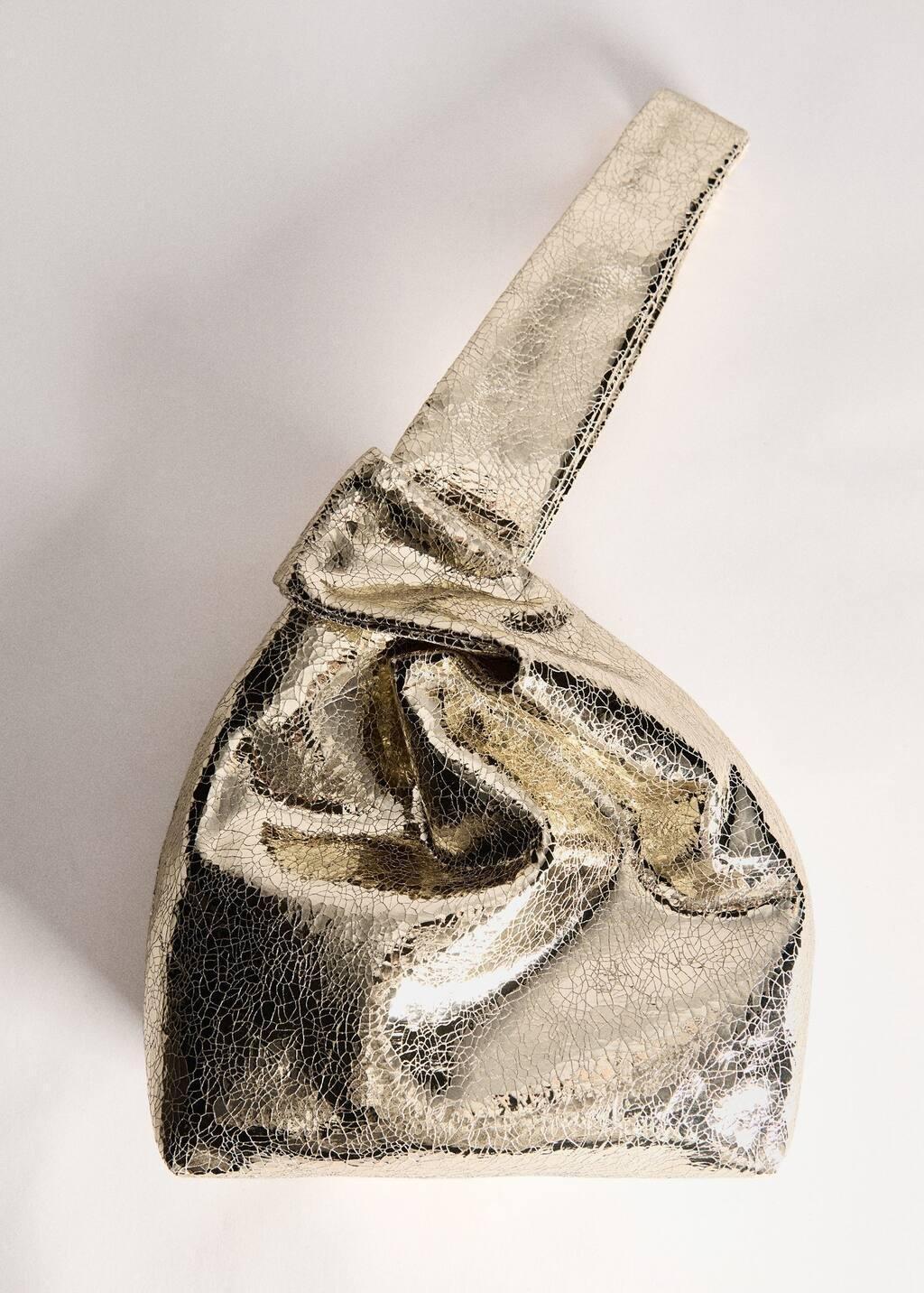 Gold Metallic Handbag, 0201_OR, large image number 4