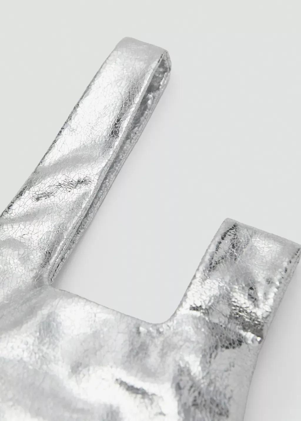 Silver Metallic Handbag, 0201_PL, large image number 1
