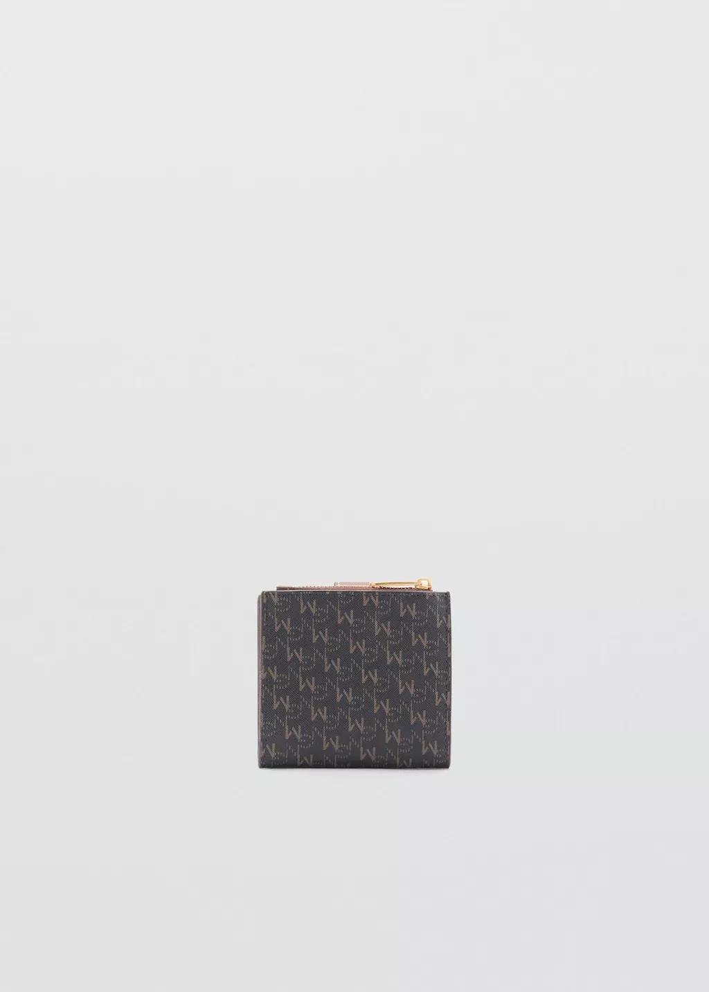 BROWN Wallet with printed logo, Brown, large image number 0