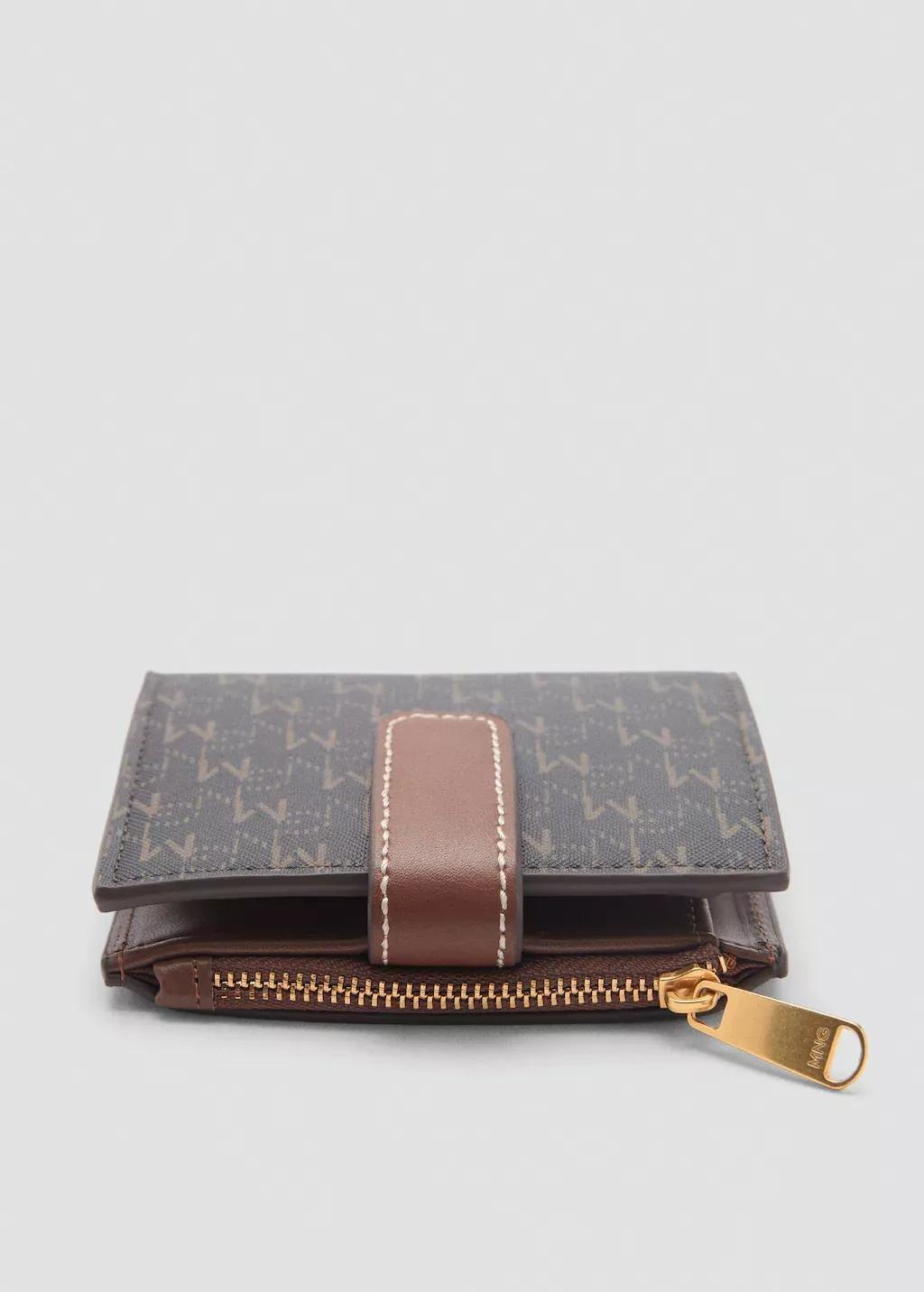 BROWN Wallet with printed logo, Brown, large image number 1