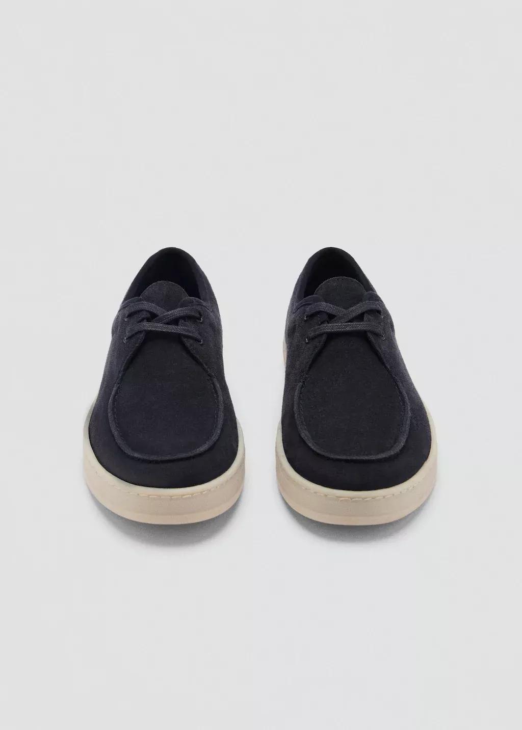 Navy Suede Nautical Shoes, , large image number 1