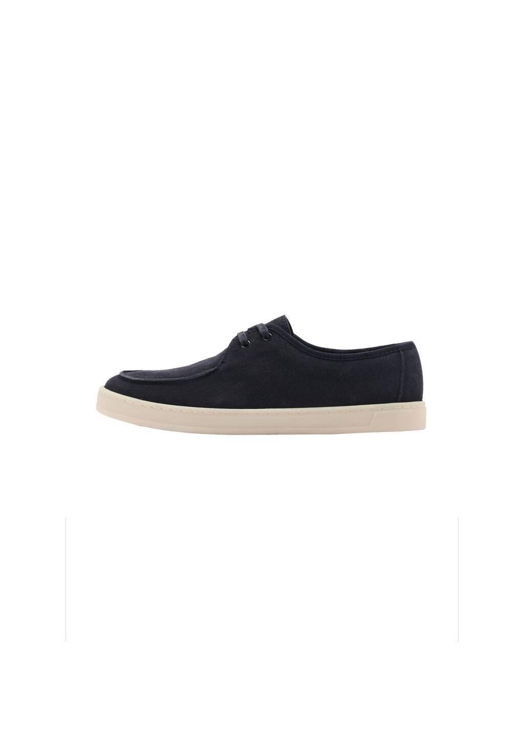 Navy Suede Nautical Shoes, , large image number 3