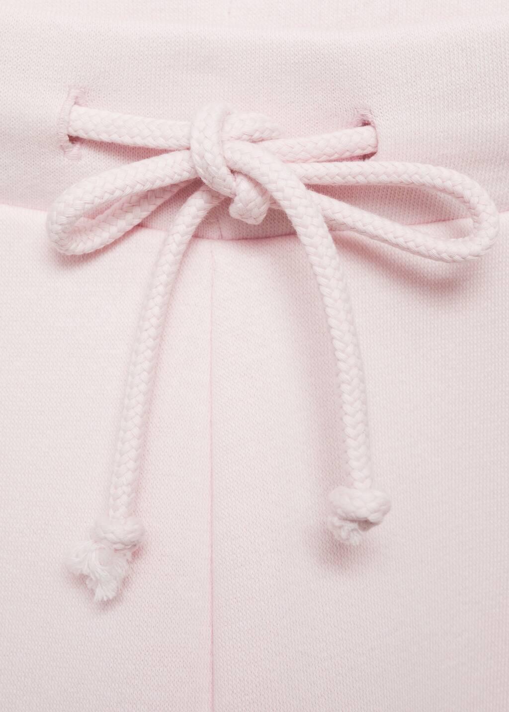 Pink Lt-Pastel Wideleg Cotton Joggers, , large image number 4