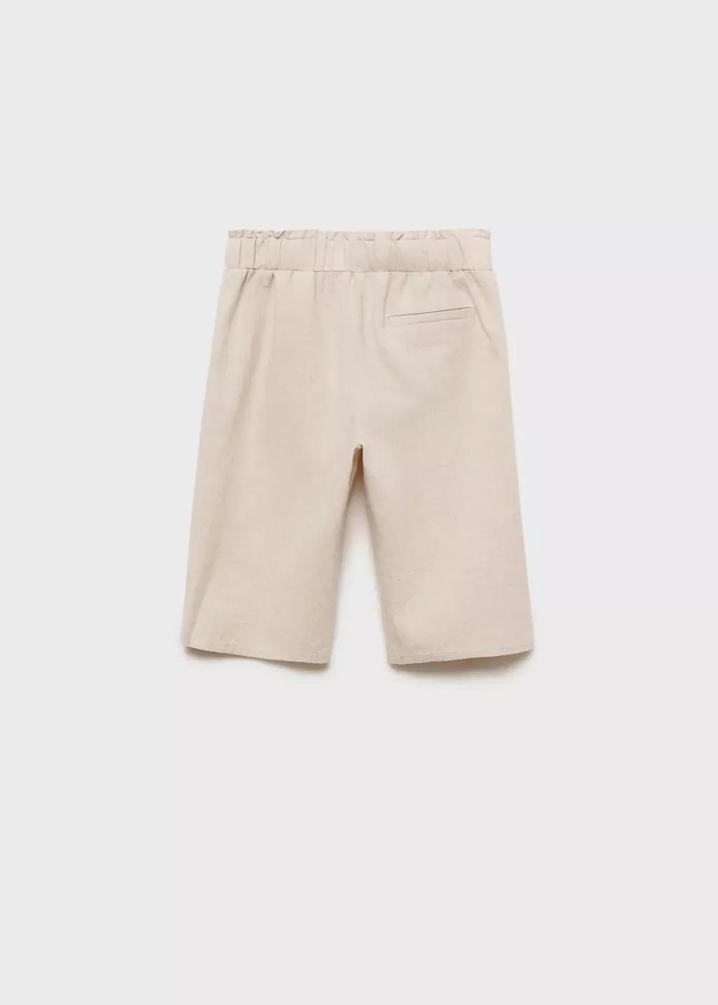 Grey Lt Pastel Linen-Blend Trousers, Baby Girl, , large image number 1