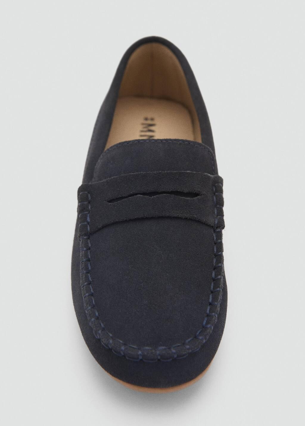 Blue Suede Leather Loafers, Kids Boy, , large image number 2