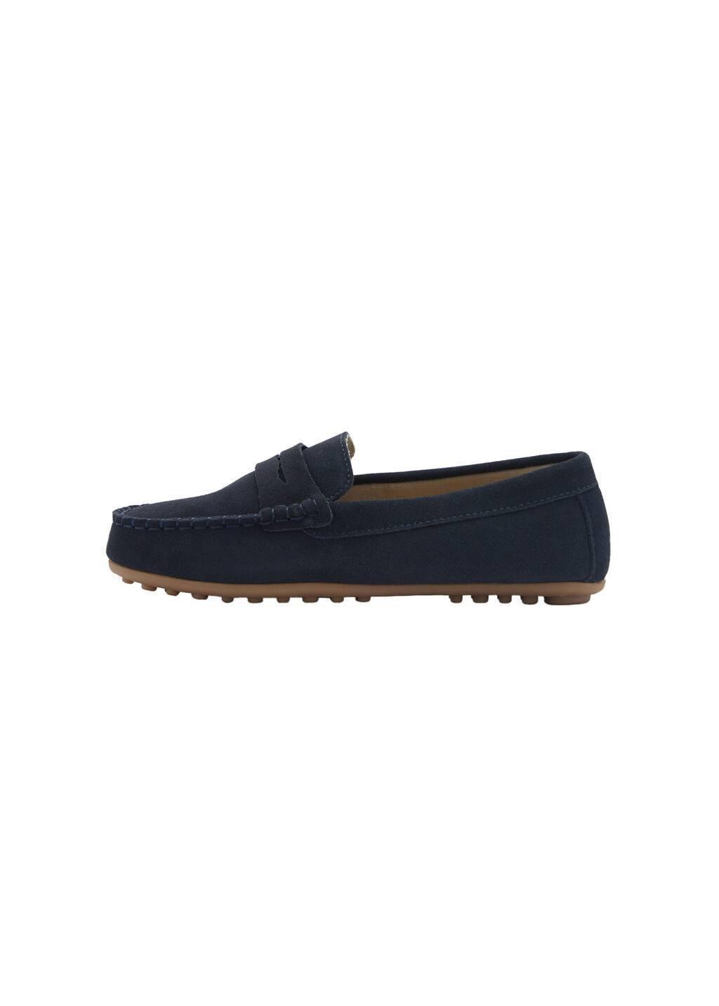 Blue Suede Leather Loafers, Kids Boy, , large image number 3