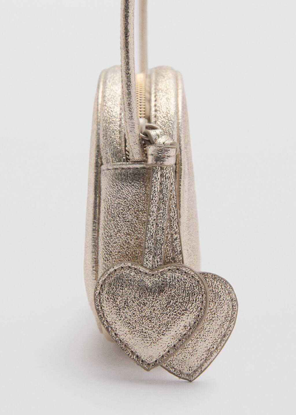 Gold Metallic Handle Mini Bag, Kids Girl, Gold, large image number 1