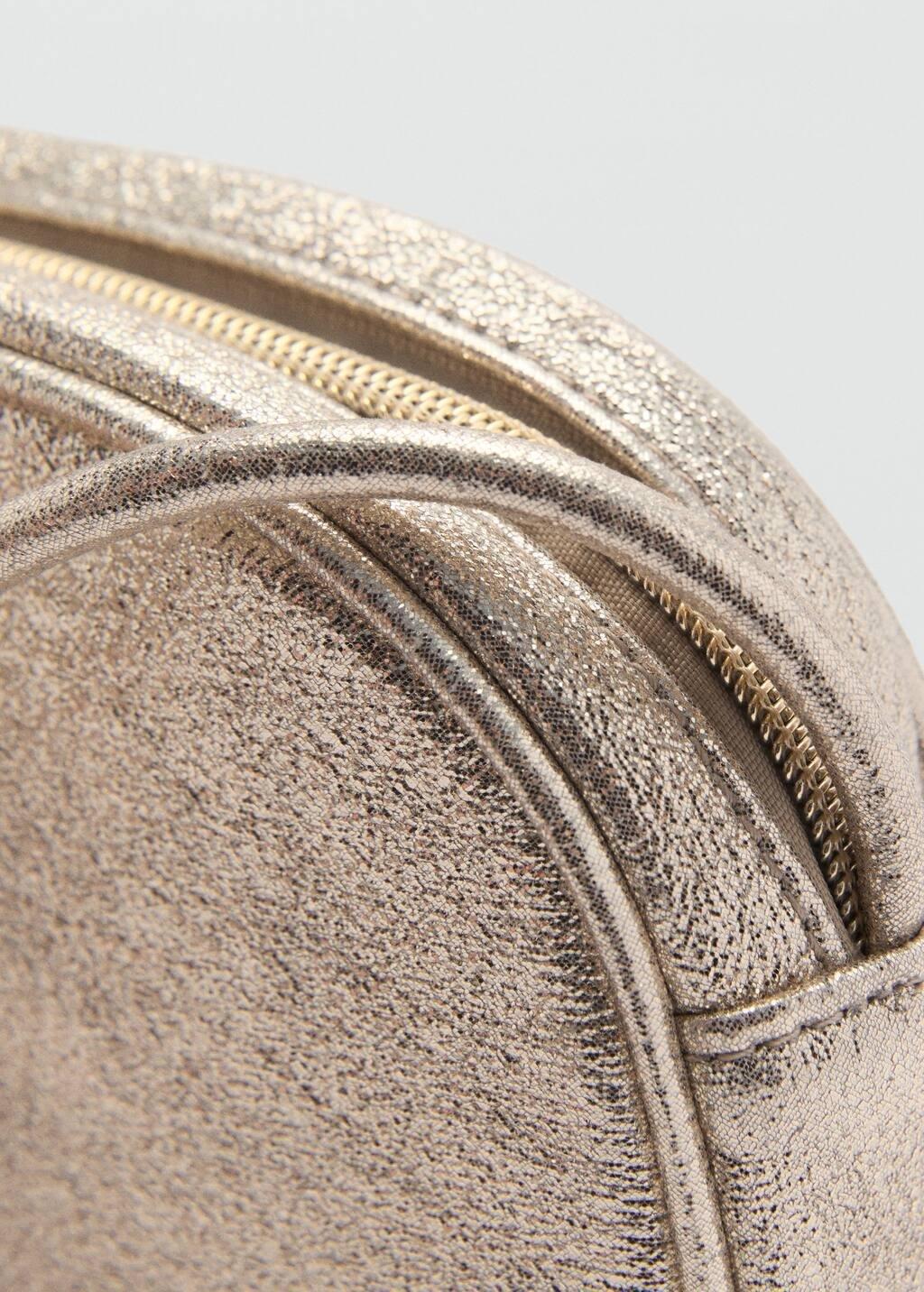 Gold Metallic Handle Mini Bag, Kids Girl, Gold, large image number 2