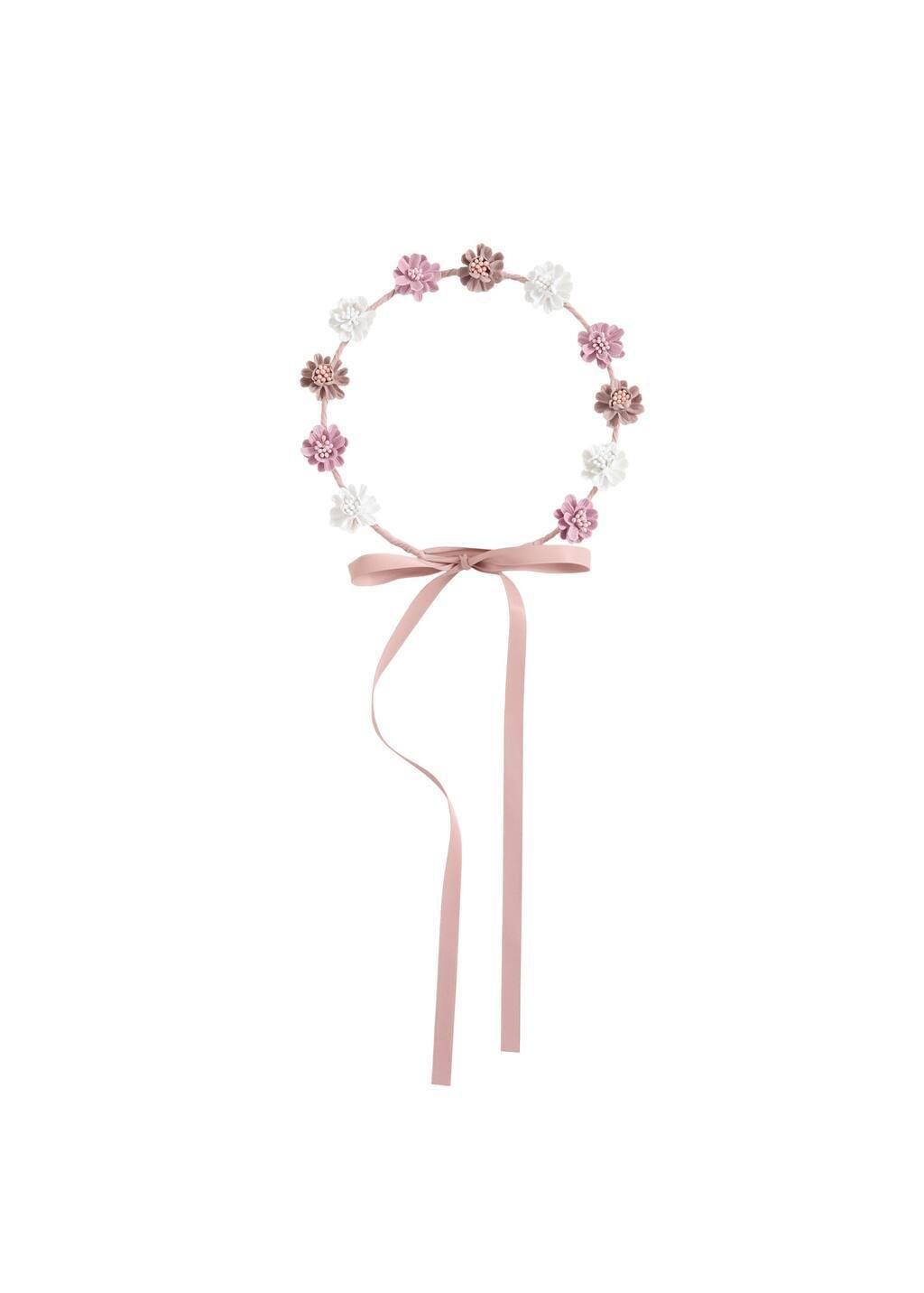 Pink Lt Pastel Tie Closure Flower Hairband, Kids Girl, Light-Pastel Pink, large image number 3