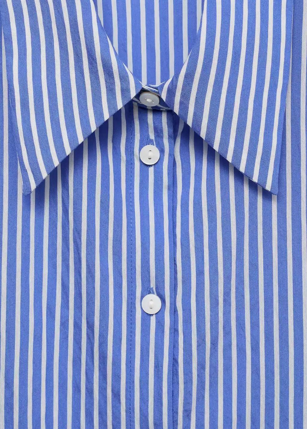 Blue Striped Straight Shirt, , large image number 5