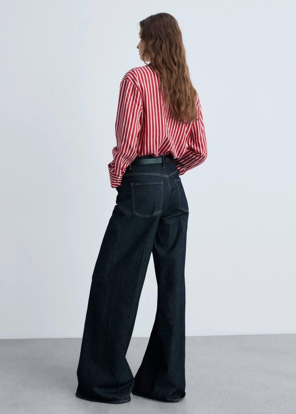 Red Striped Straight Shirt, , large image number 7
