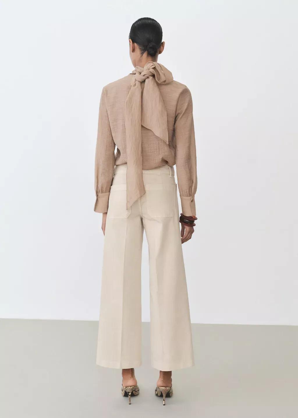 Pastel Brown Culotte Ankle-Length Jeans, , large image number 6