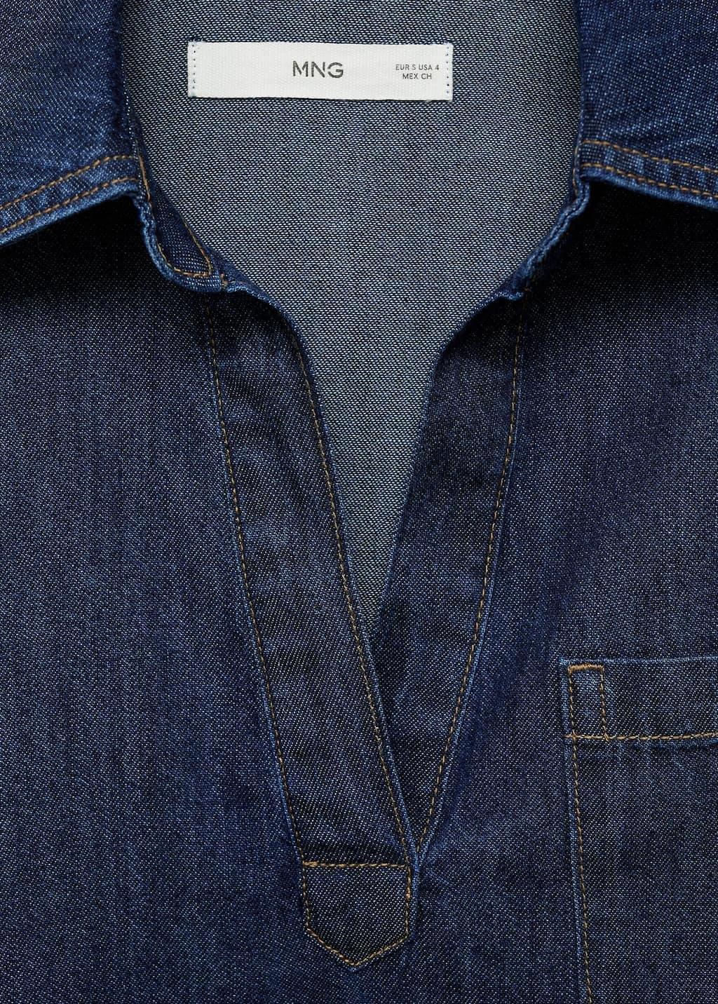 Blue Denim Cotton Shirt, , large image number 2