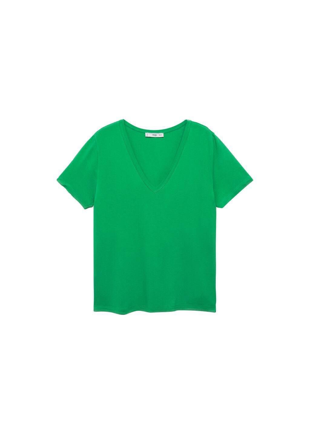 Green V-Neck T-Shirt, , large image number 3