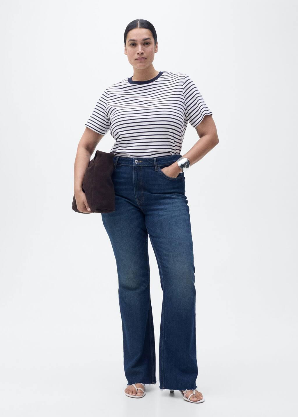 Blue Striped Short-Sleeved T-Shirt, , large image number 3