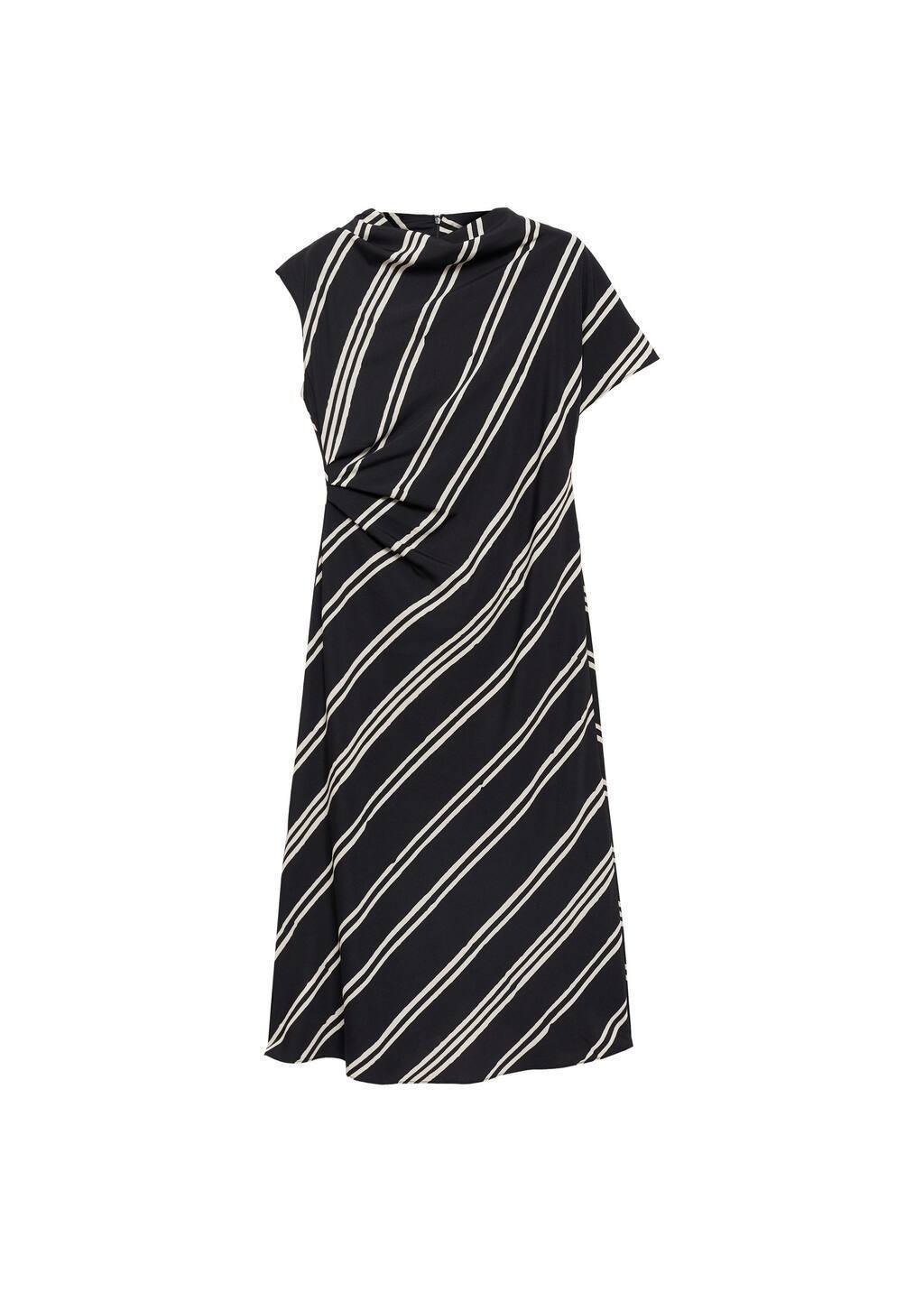 Black Striped Shirt Dress, , large image number 4
