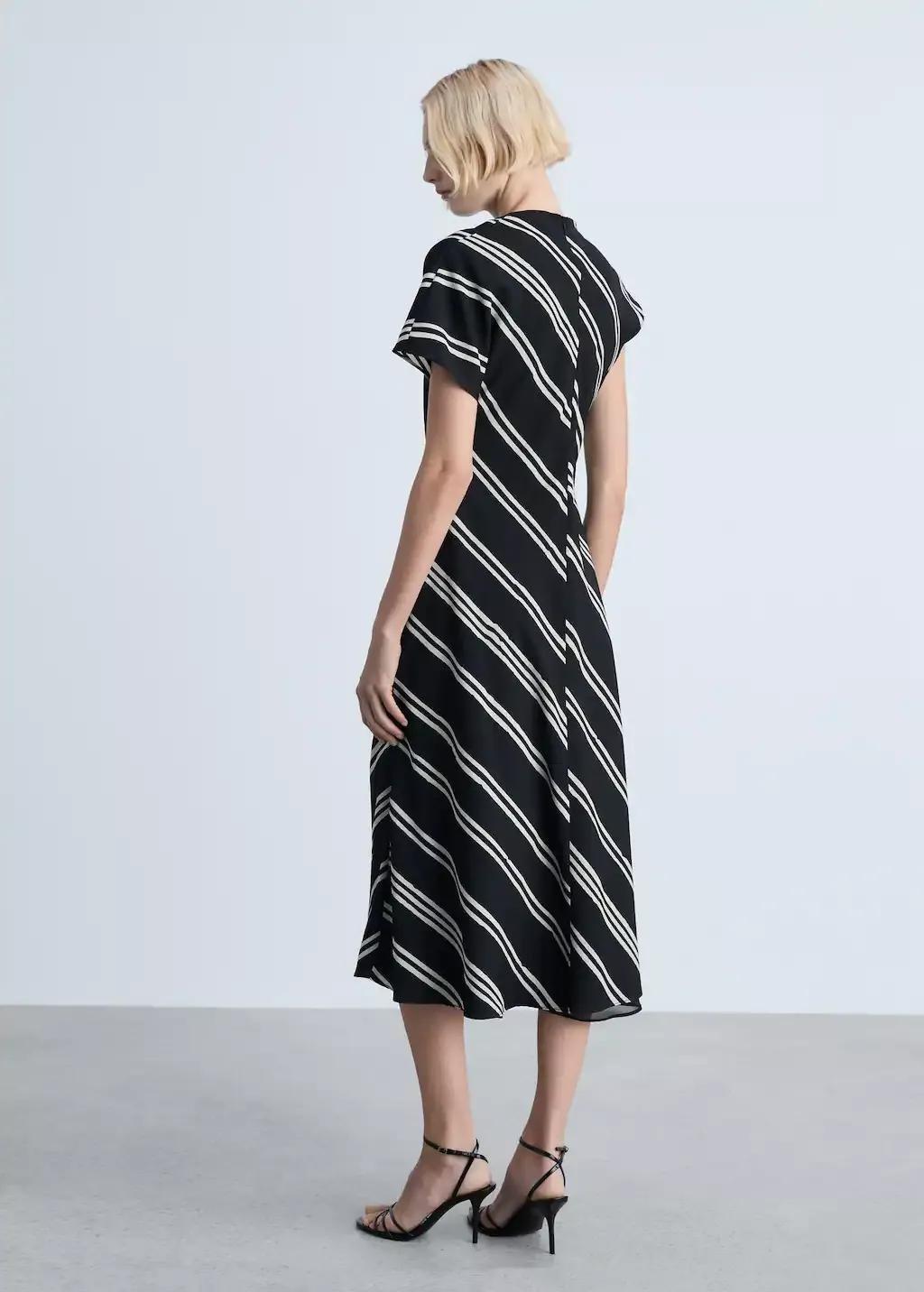 Black Striped Shirt Dress, , large image number 5