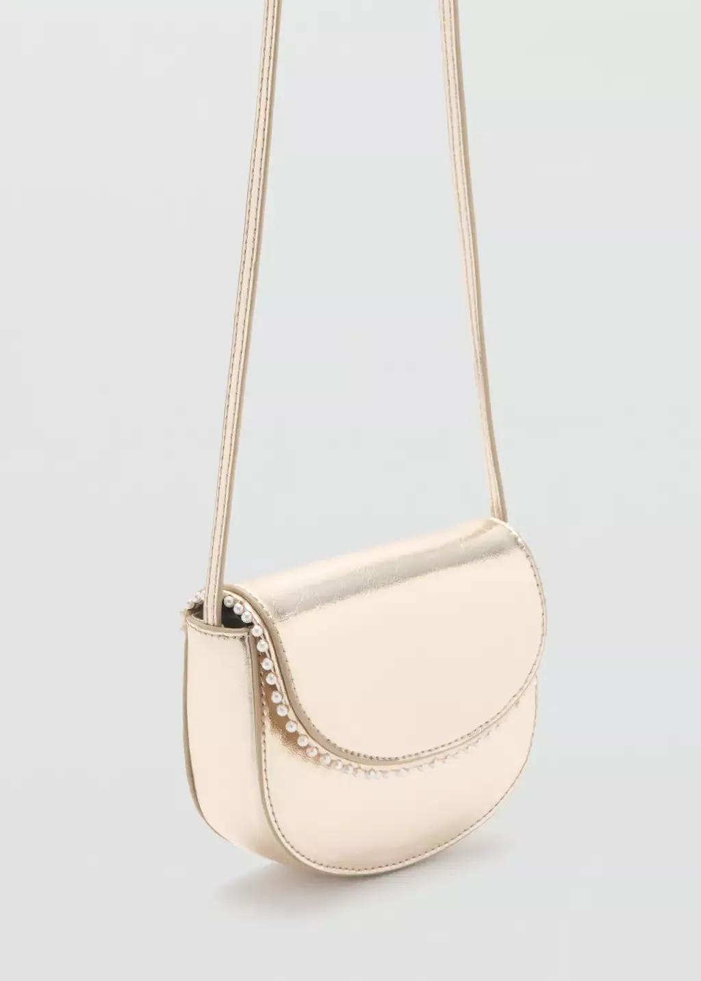 Mini Bag Flap, Kids Girls, Gold, large image number 0
