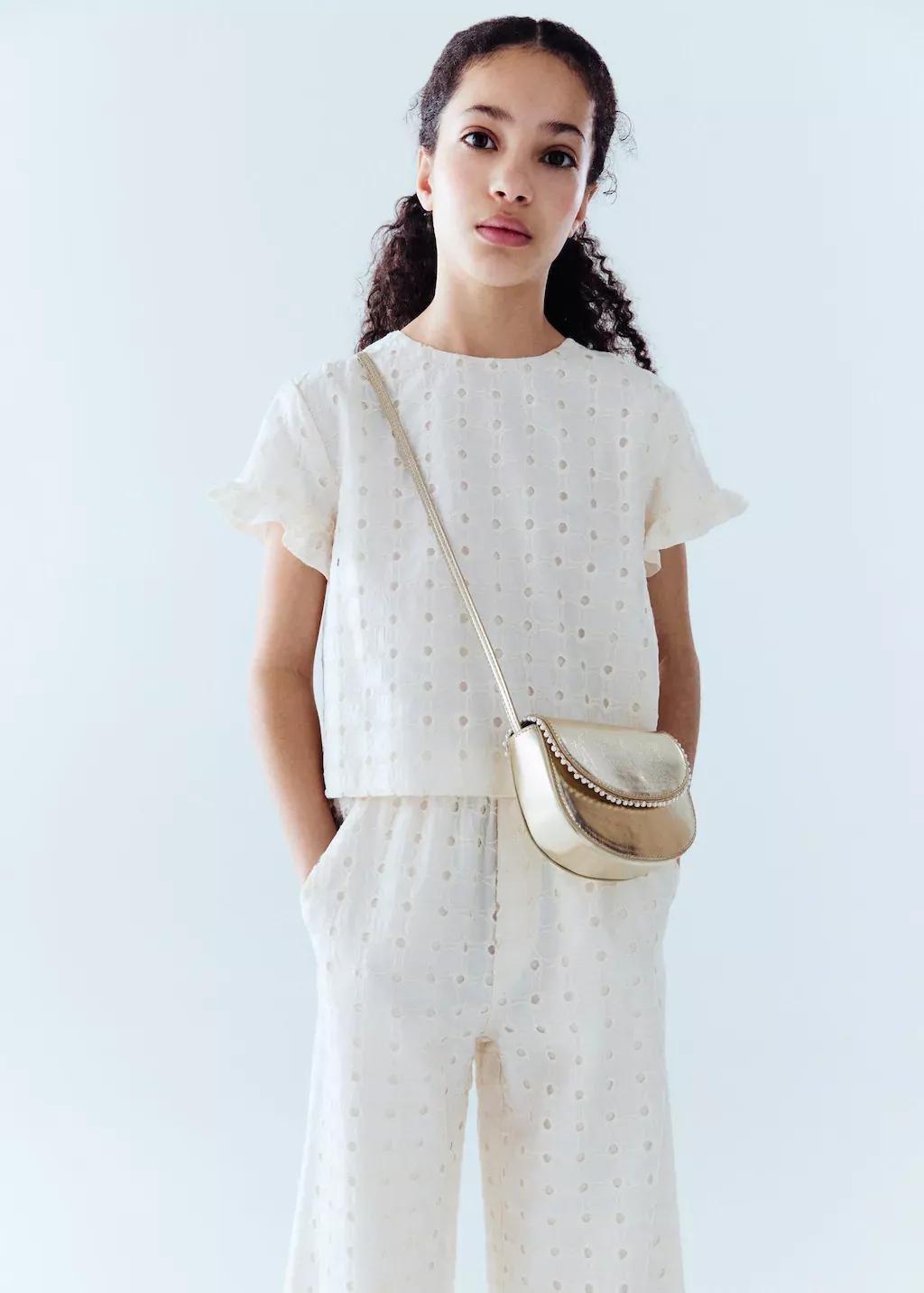 Mini Bag Flap, Kids Girls, Gold, large image number 4