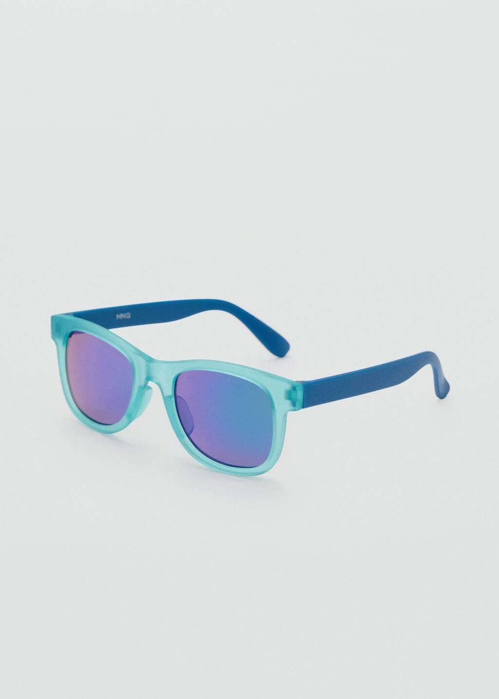 Blue Rectangular Polarised Sunglasses, Kids Boy, Medium Blue, medium