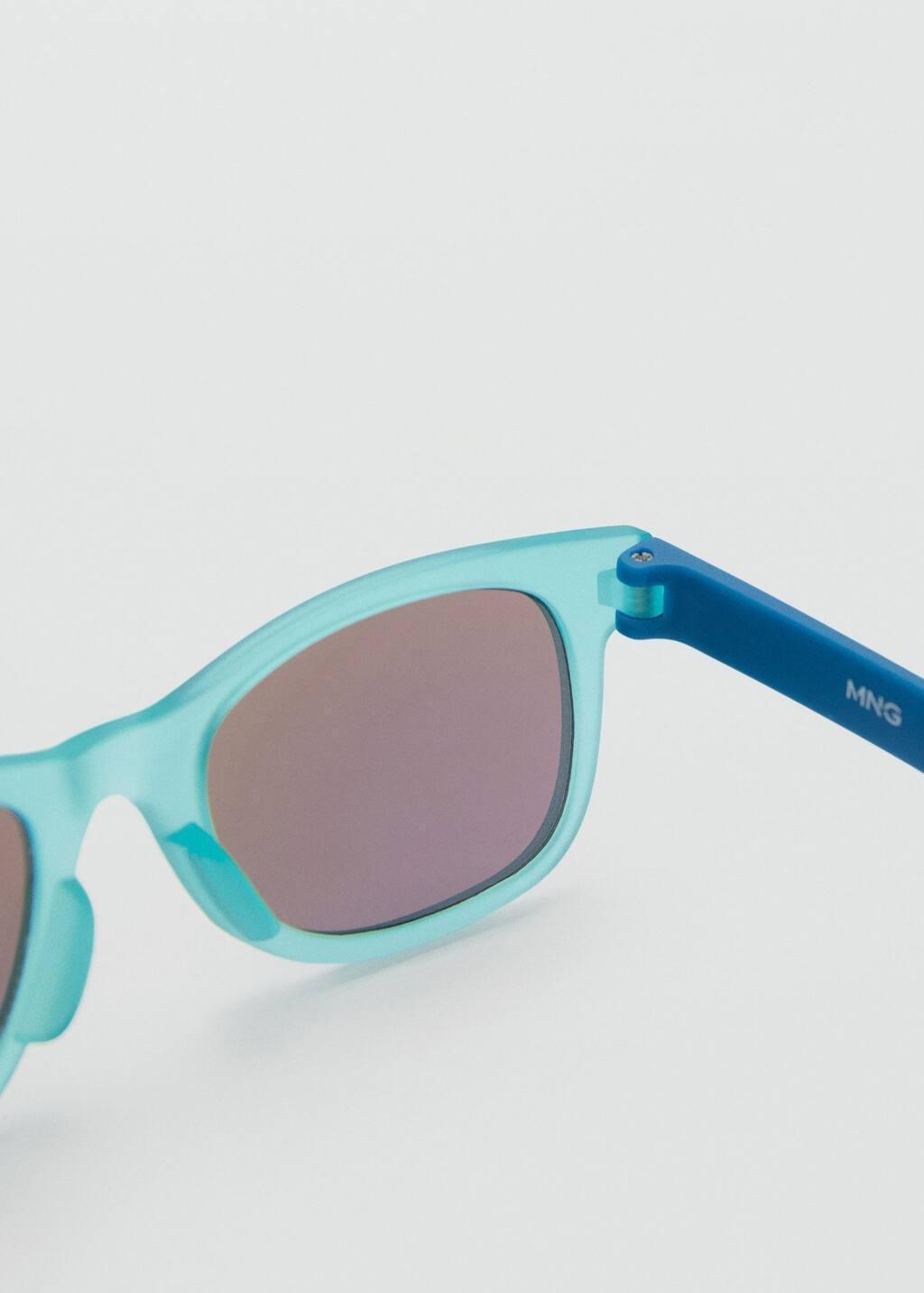 Blue Rectangular Polarised Sunglasses, Kids Boy, Medium Blue, large image number 1