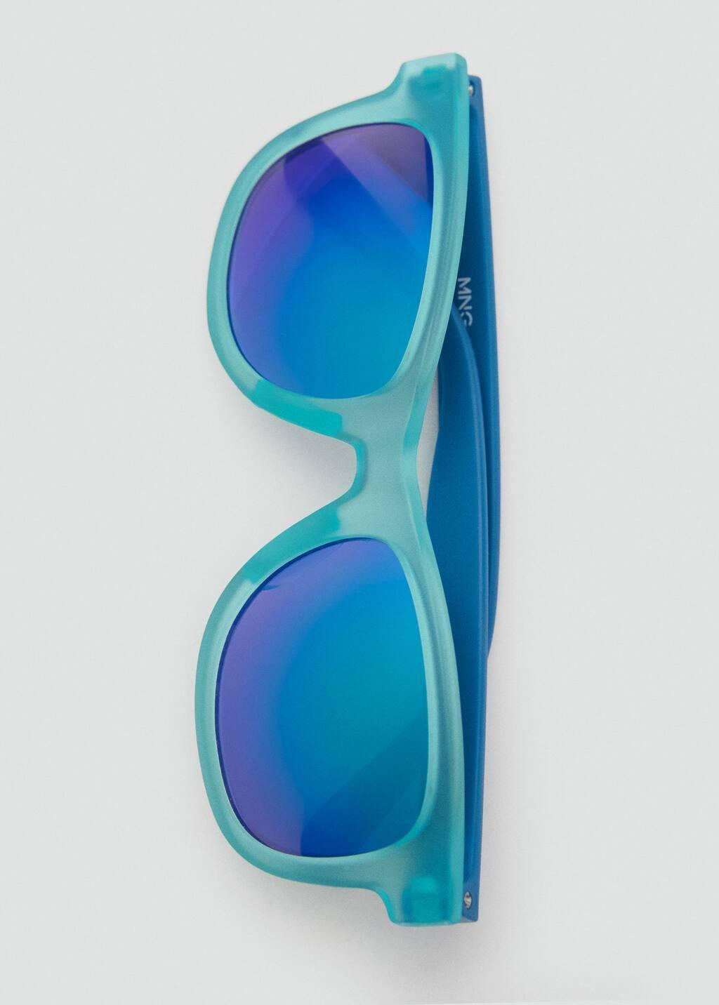 Blue Rectangular Polarised Sunglasses, Kids Boy, Medium Blue, large image number 2