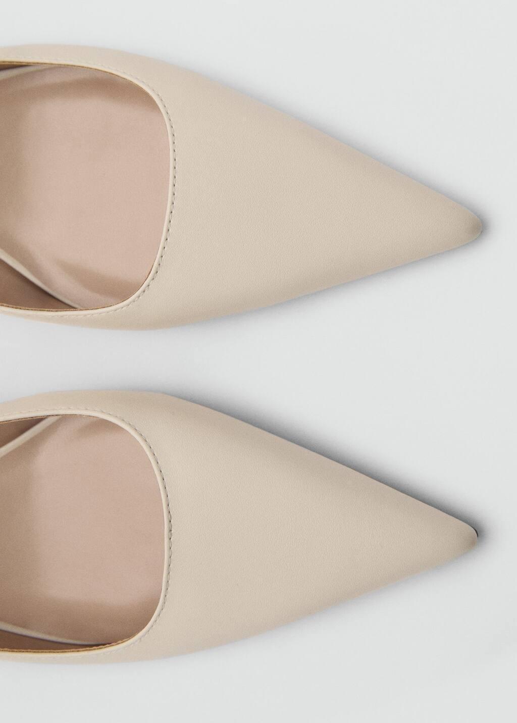 Beige Pointed Kitten-Heel Shoes, , large image number 2