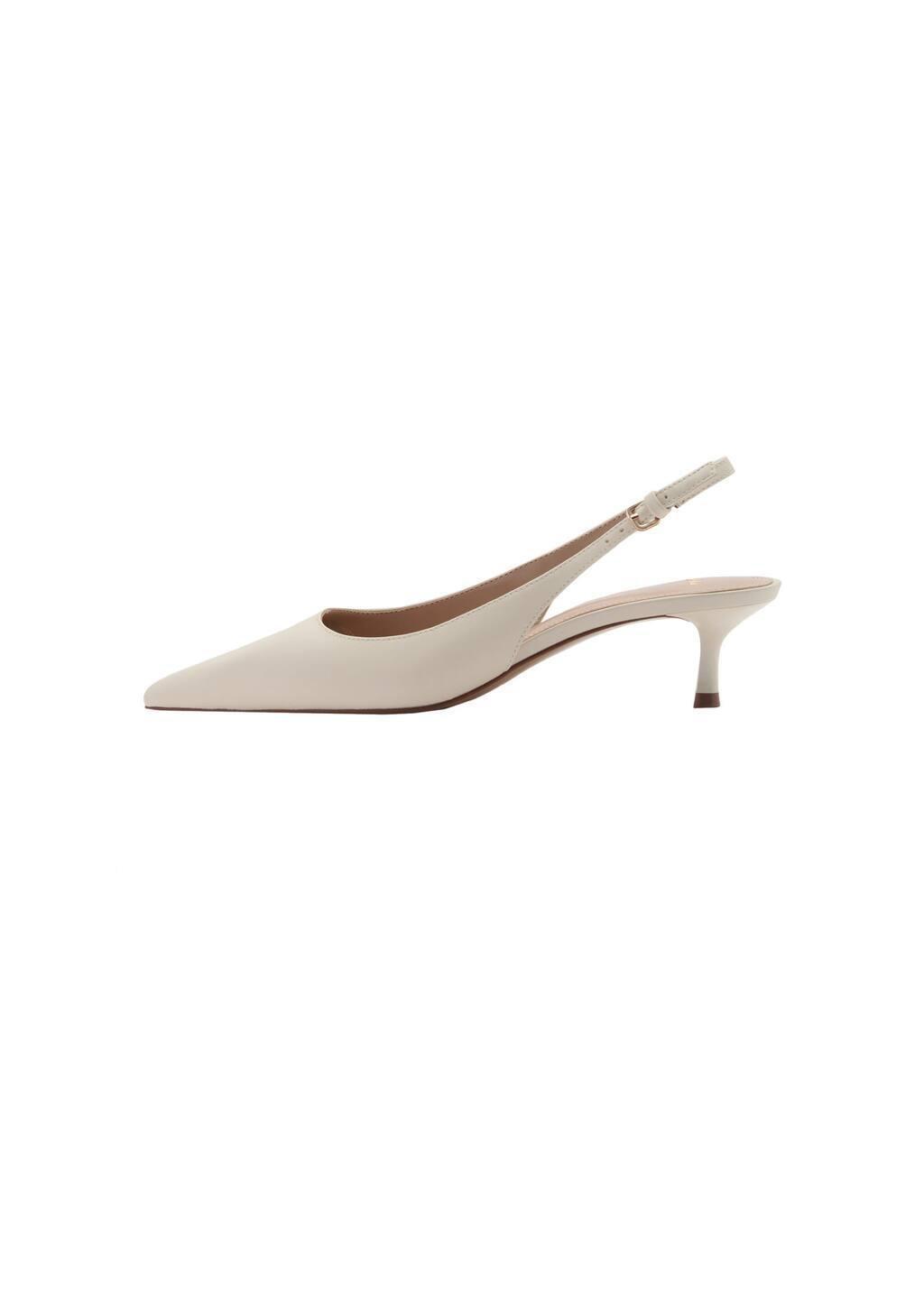 Beige Pointed Kitten-Heel Shoes, , large image number 3