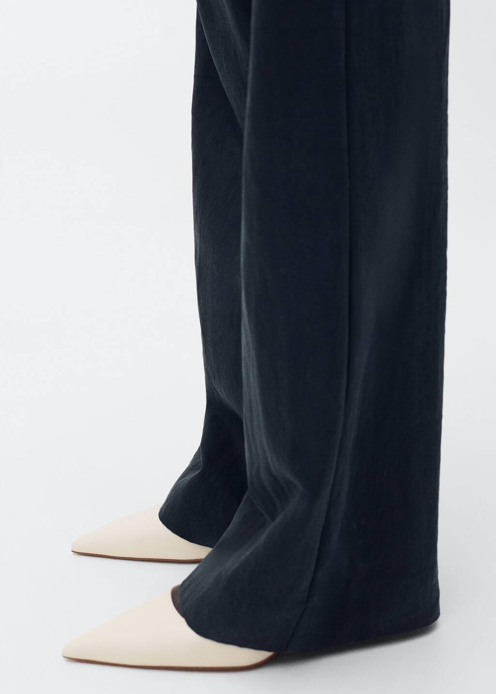 Beige Pointed Kitten-Heel Shoes, , large image number 4