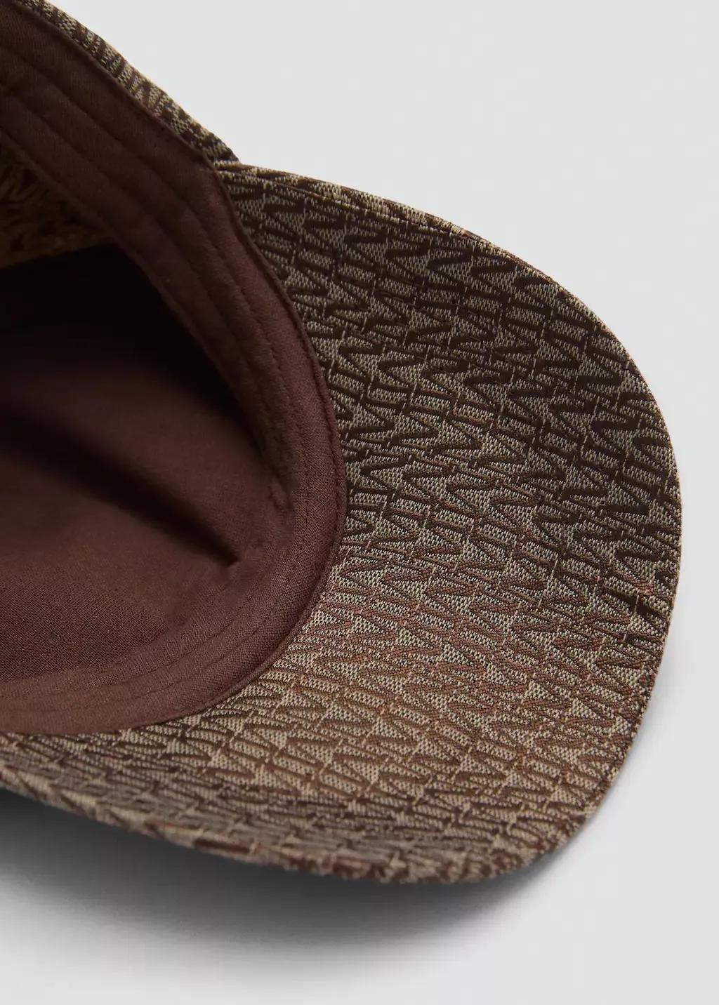 Beige Cap With Printed Mango Logo, Light Beige, large image number 2