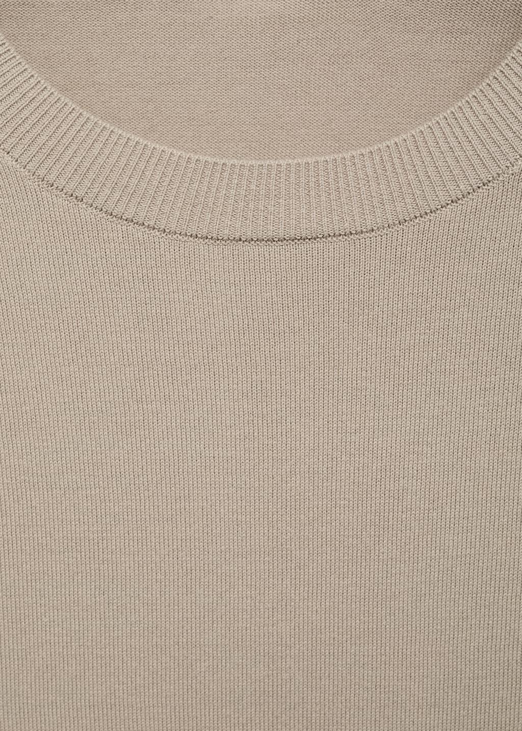 White Cotton Fine-Knit T-Shirt, , large image number 4