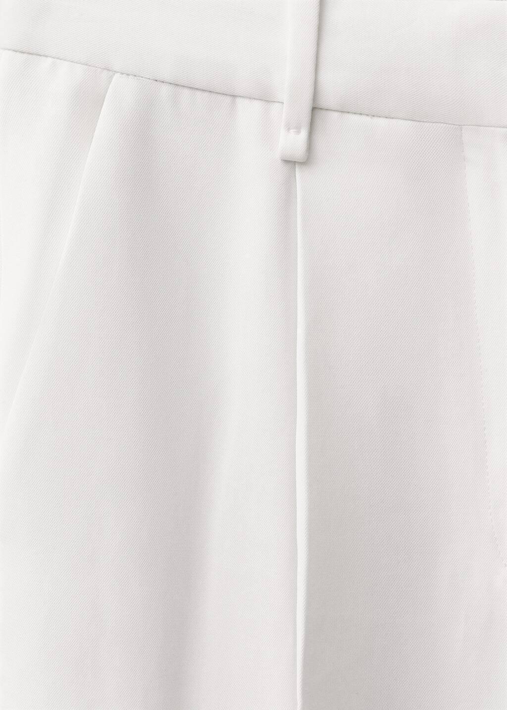 White Wideleg Suit Trousers, , large image number 2