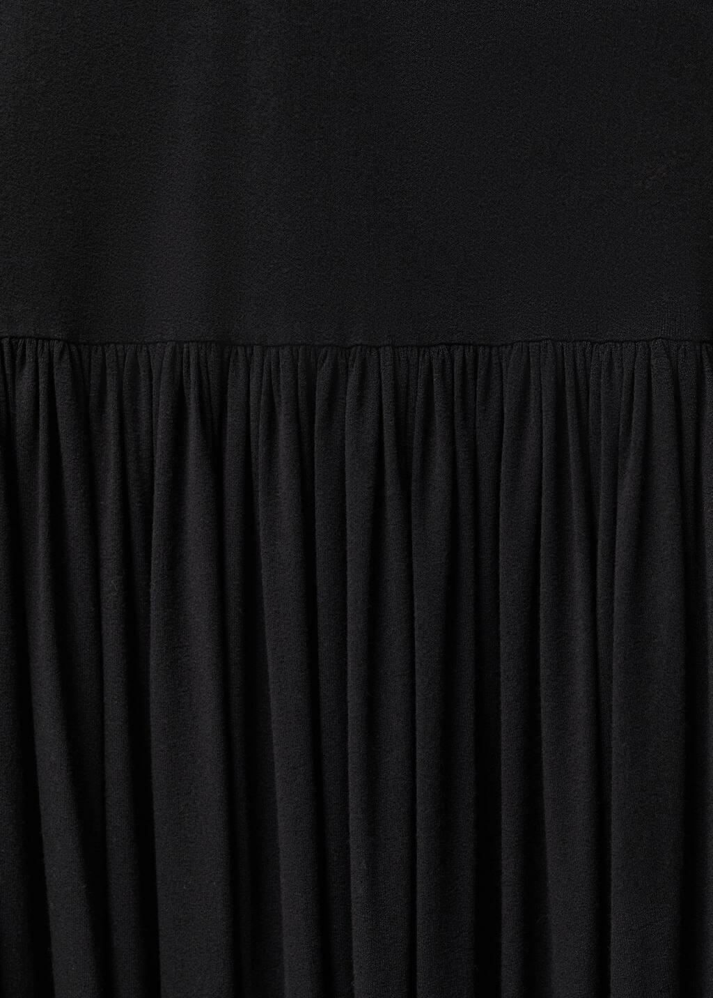 Black Balloon-Effect Midi-Skirt, , large image number 4