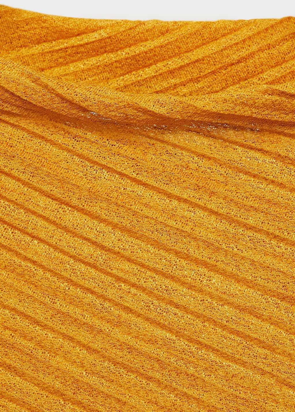 Yellow Asymmetrical Textured Top, , large image number 4