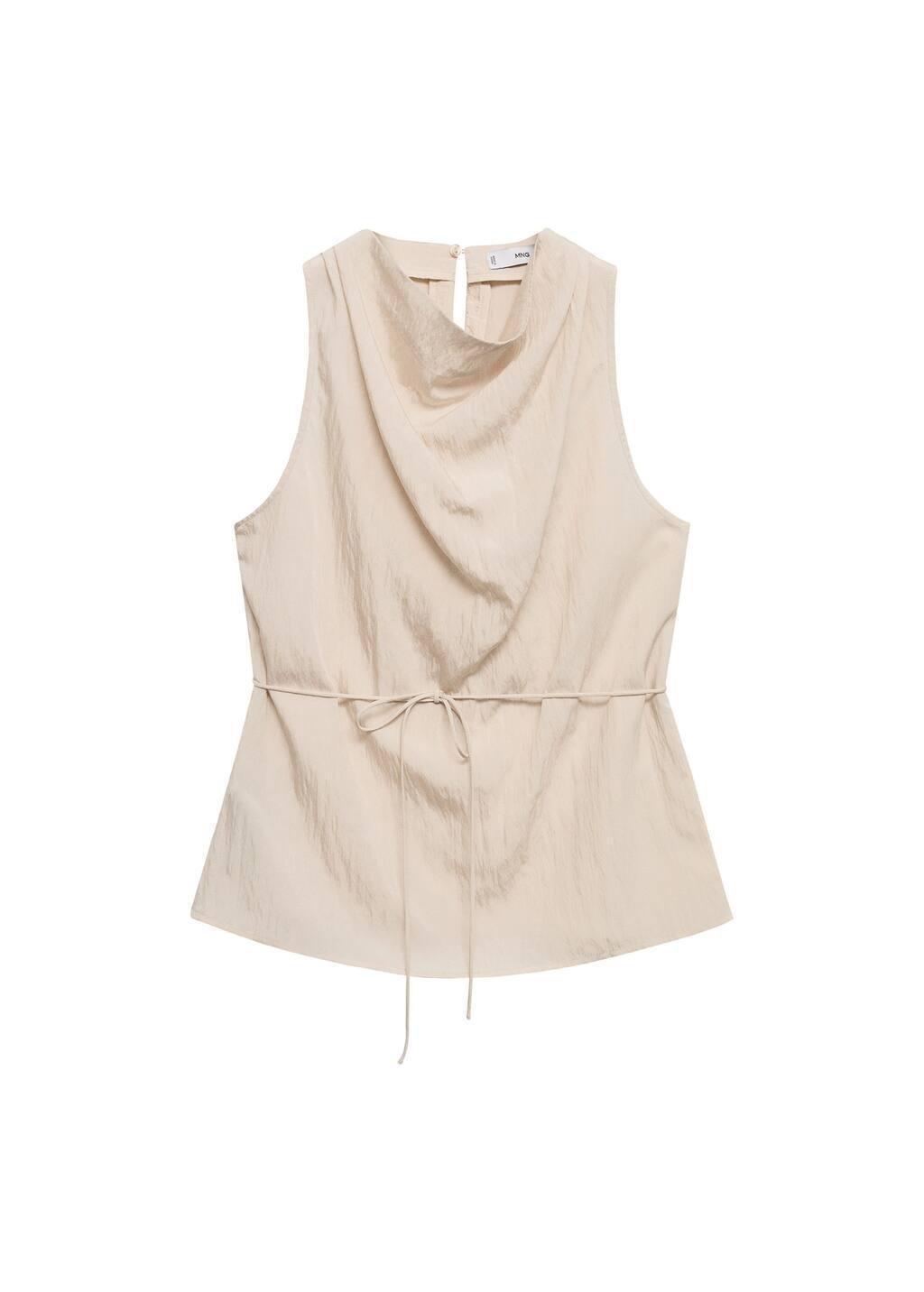 Brown Lt Pastel Textured Bow Top, , large image number 3