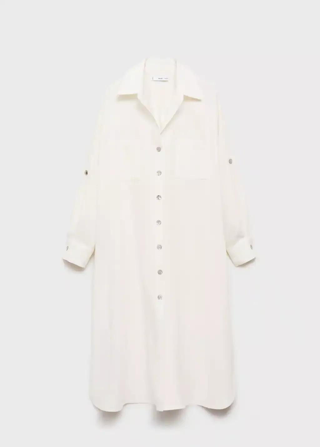 Yellow Linen Long Shirt, , medium