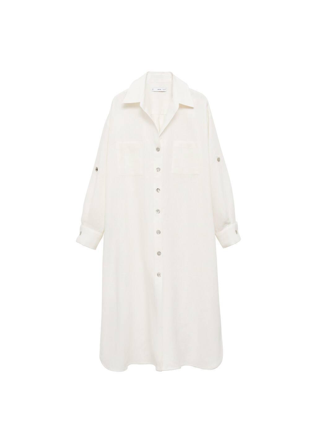 Yellow Linen Long Shirt, , large image number 4